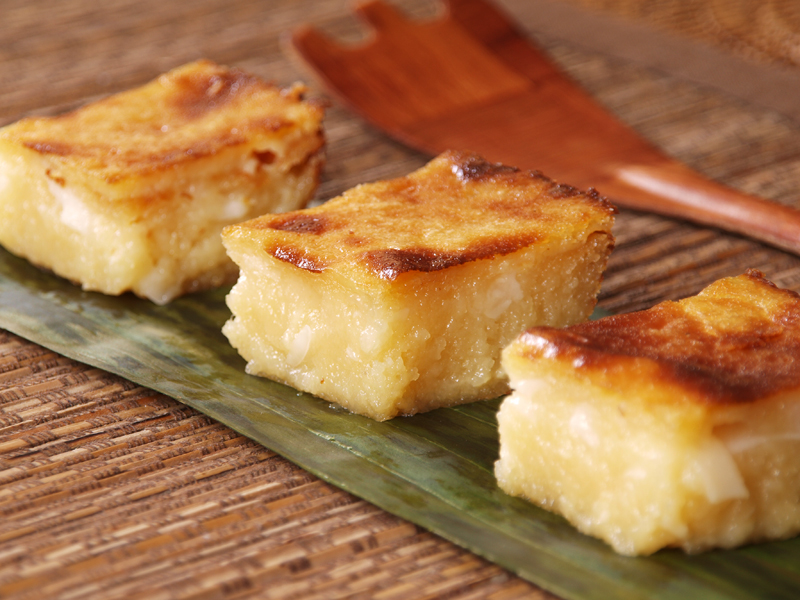 How Is Cassava Cake Typically Prepared in Filipino Cooking?