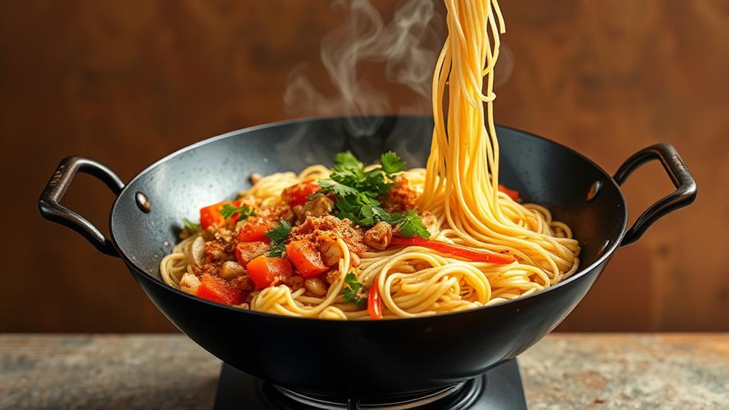 cooking pancit rice noodles