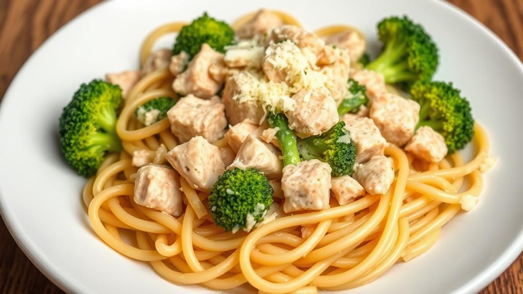 creamy tuna broccoli pasta