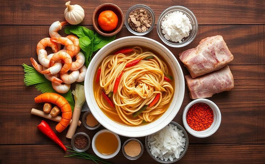 essential palabok noodle ingredients