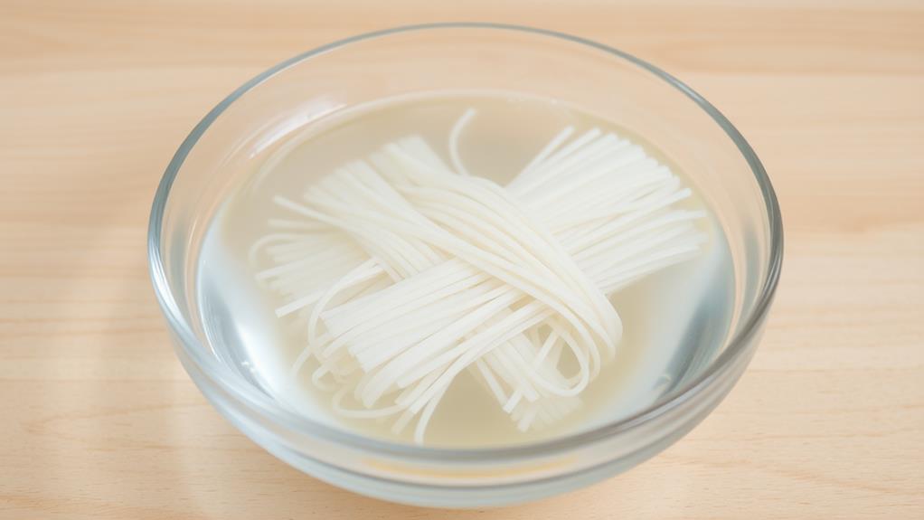 soak noodles in water